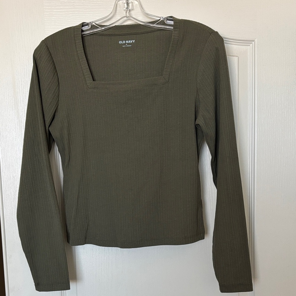 Old Navy Olive Long Sleeve Tee